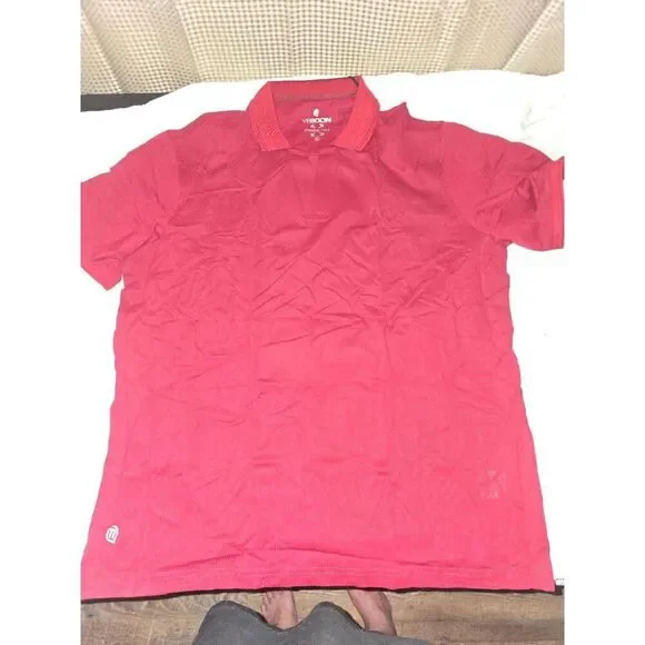 NWT VEBOON Polo Shirt Mens Size M Red Athletic Dynamic Flex Stretch - Picture 3 of 8